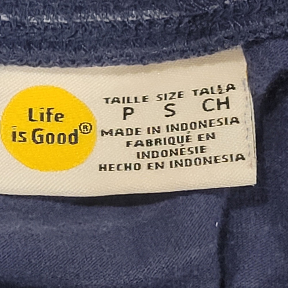 Life is Good SZ S Blue Nautical Maxi Stripe Casual Beachy Skirt W/Slit Pull On - Picture 4 of 10